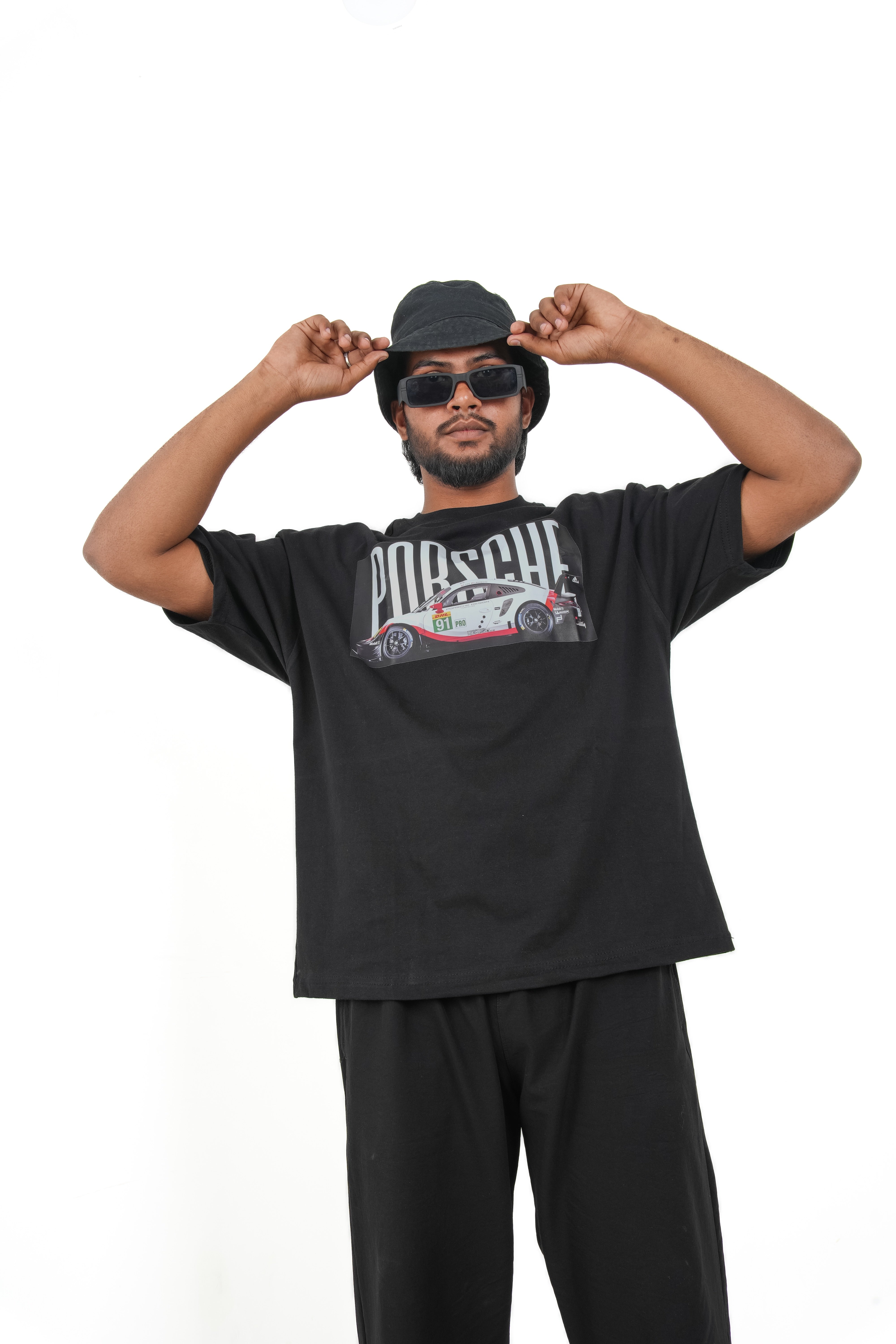 Dumbbers Original 100% Cotton Oversize Porsche Design High Quality T-Shirt // Black