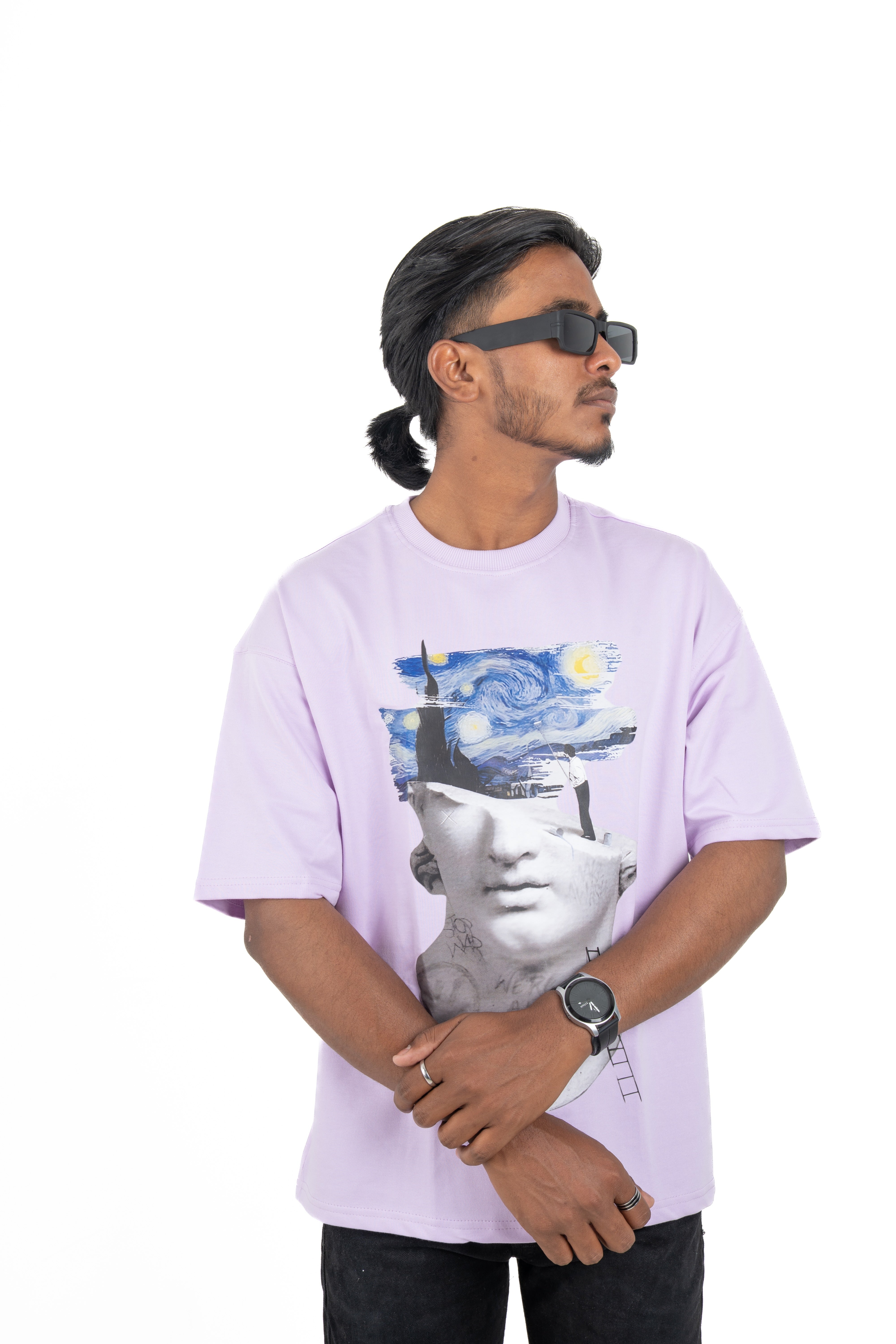 Dumbbers Original 100% Cotton High Quality Oversized Elegant Design T-Shirt // Lavender