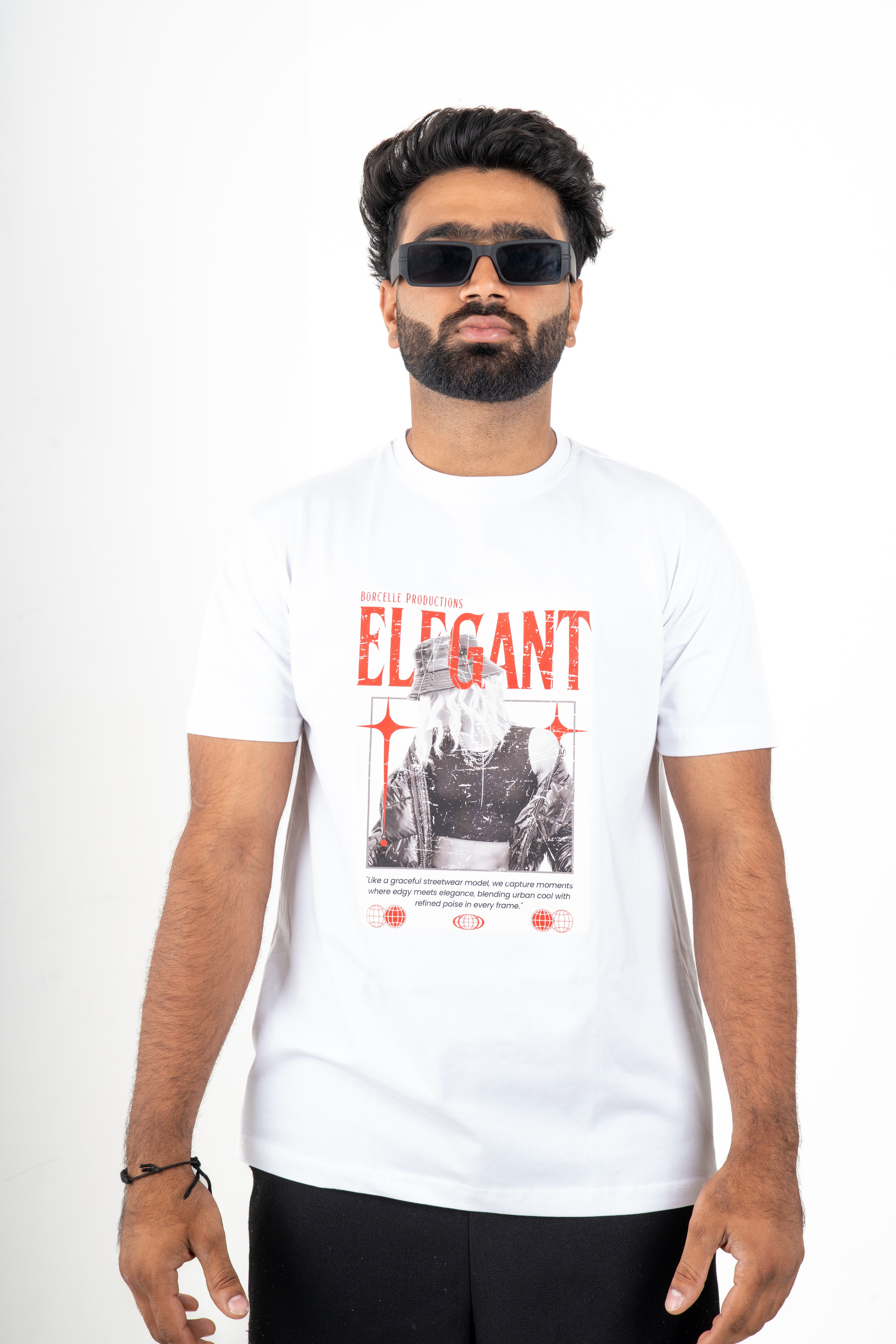 Dumbbers Original Cotton Lycra Premium Tee // Elegant Design // White