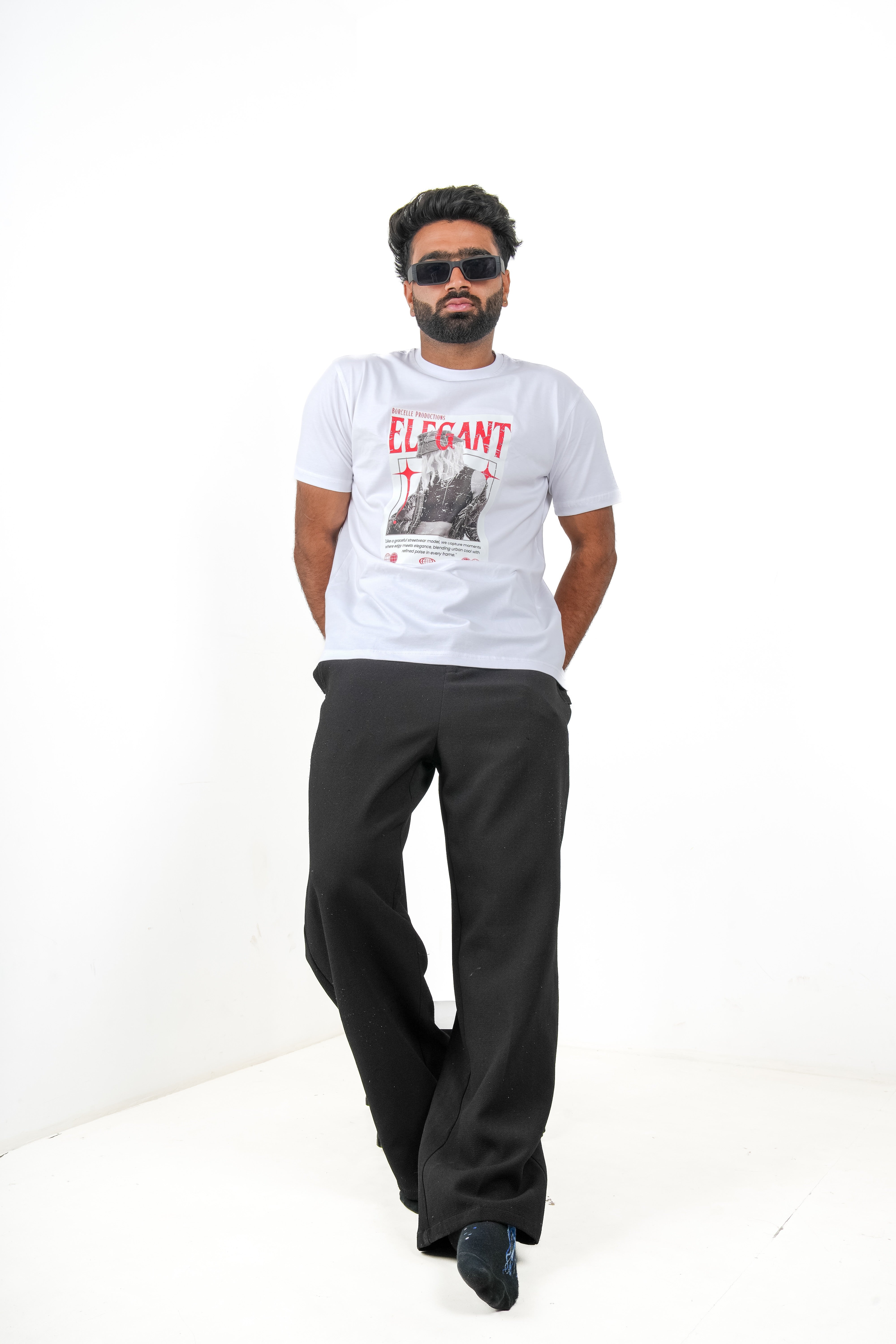 Dumbbers Original Cotton Lycra Premium Tee // Elegant Design // White