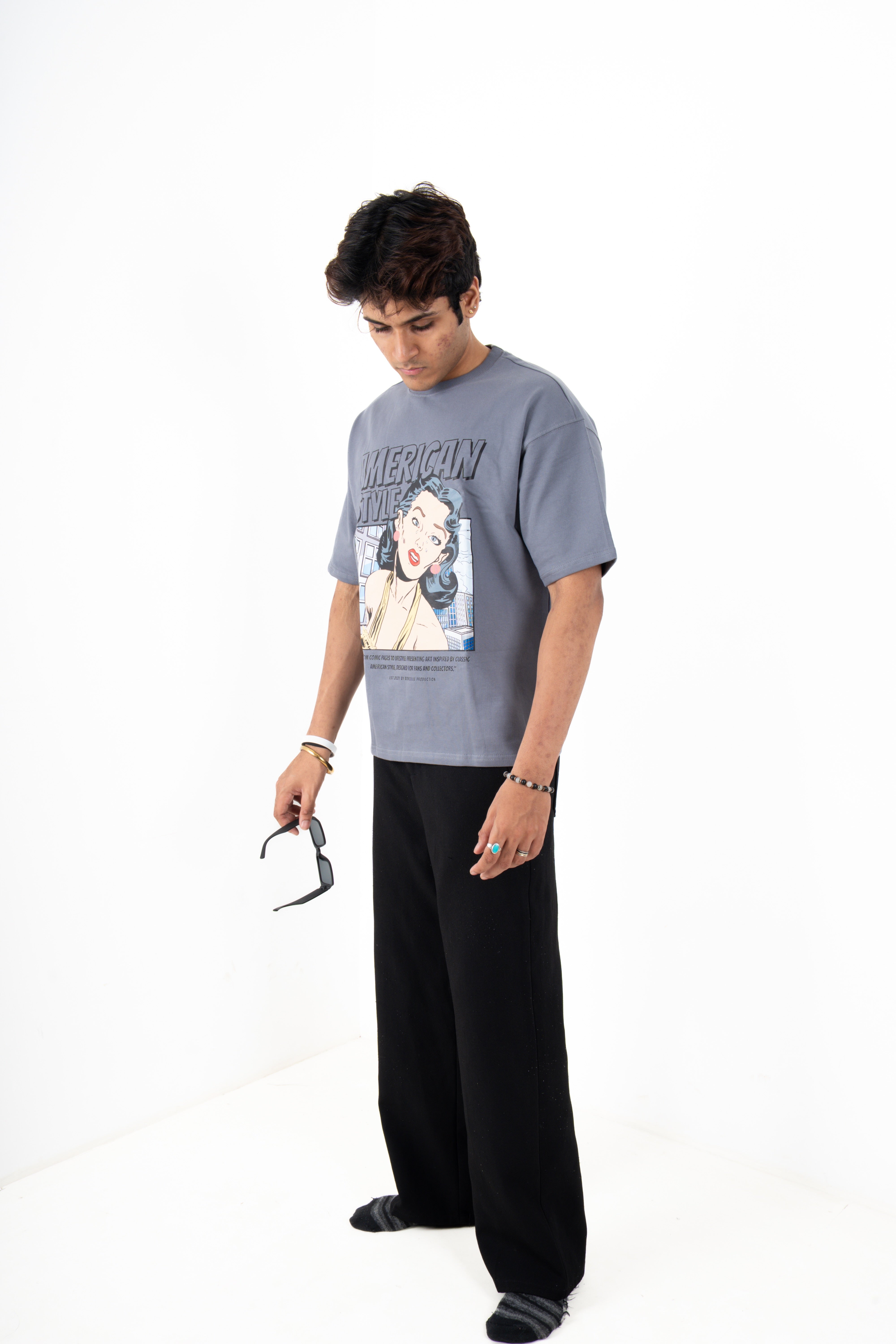 Dumbbers Original 100% Cotton Premium American Style T-Shirt // Charcoal